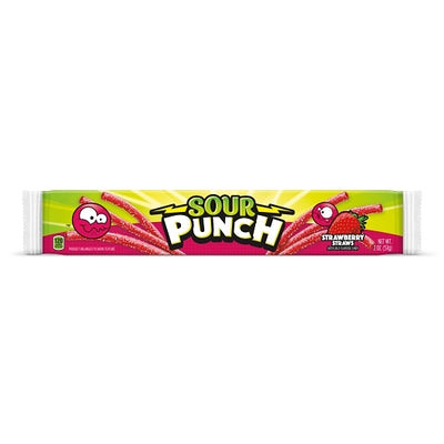 Sour Punch Straws, Strawberry, 2 oz. Tray