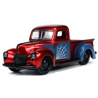 Hollywood Rides 1941 Ford Pickup 1:32 Scale Die-Cast Metal Vehicle with Proto-Suit Spider-Man Figure