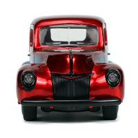 Hollywood Rides 1941 Ford Pickup 1:32 Scale Die-Cast Metal Vehicle with Proto-Suit Spider-Man Figure