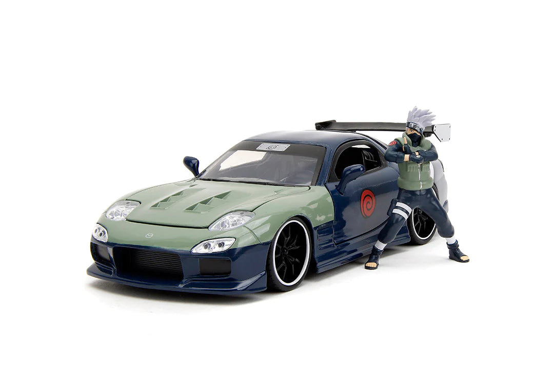 NARUTO SHIPPUDEN, KAKASHI & 1993 MAZDA RX-7, 1:24 SCALE VEHICLE & 2.75" FIGURE (This is a Pre-Order)