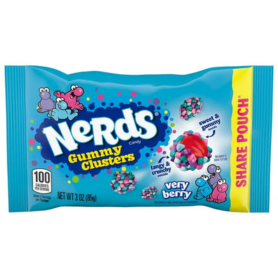 Nerds Candy Gummy Clusters, Very Berry, Share Pouch, 3 oz Bag
