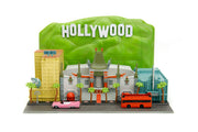 Nano Hollywood Rides Walk of Fame Diorama w/ Hollywood Sign and 2 Vehicles (Double-Decker Tour Bus & 1958 Cadillac Series 62 Convertible) (THIS IS A PRE-ORDER ETA JANUARY/ FEBRUARY 2024)