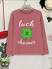 LUCK CHARMER Lucky Clover Round Neck T-Shirt