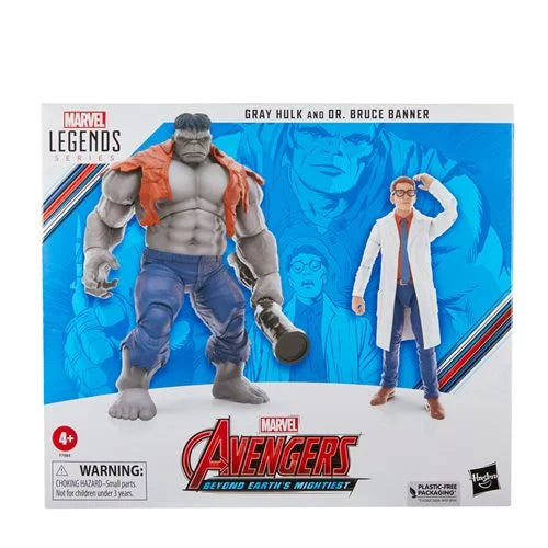 Avengers 60th Anniversary Marvel Legends Gray Hulk and Dr. Bruce Banner 6-Inch Action Figures (ETA August 2023)
