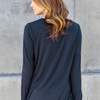 Basic Bae Full Size V-Neck Long Sleeve Top