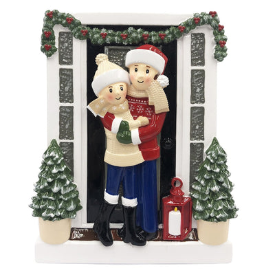 Farm House Family of 2 Personalized Christmas Ornament