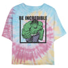 Junior's Marvel Be Incredible Tie-Dye Swirl T-Shirt