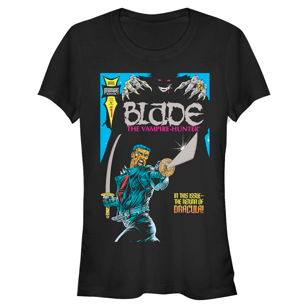 Junior's Marvel Blade Cover T-Shirt