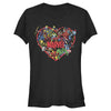 Junior's Marvel Marvel Hero Heart T-Shirt