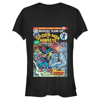 Junior's Marvel Spidey & Hawkeye T-Shirt