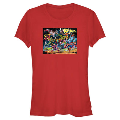 Junior's Marvel Avengers Classic The Avengers 60th Cover T-Shirt