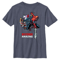Boy's Marvel Spider-Man Beyond Amazing WEB COMIC HALF T-Shirt