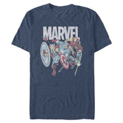 Men's Marvel Comics Comic Lineup Brick T-Shirt